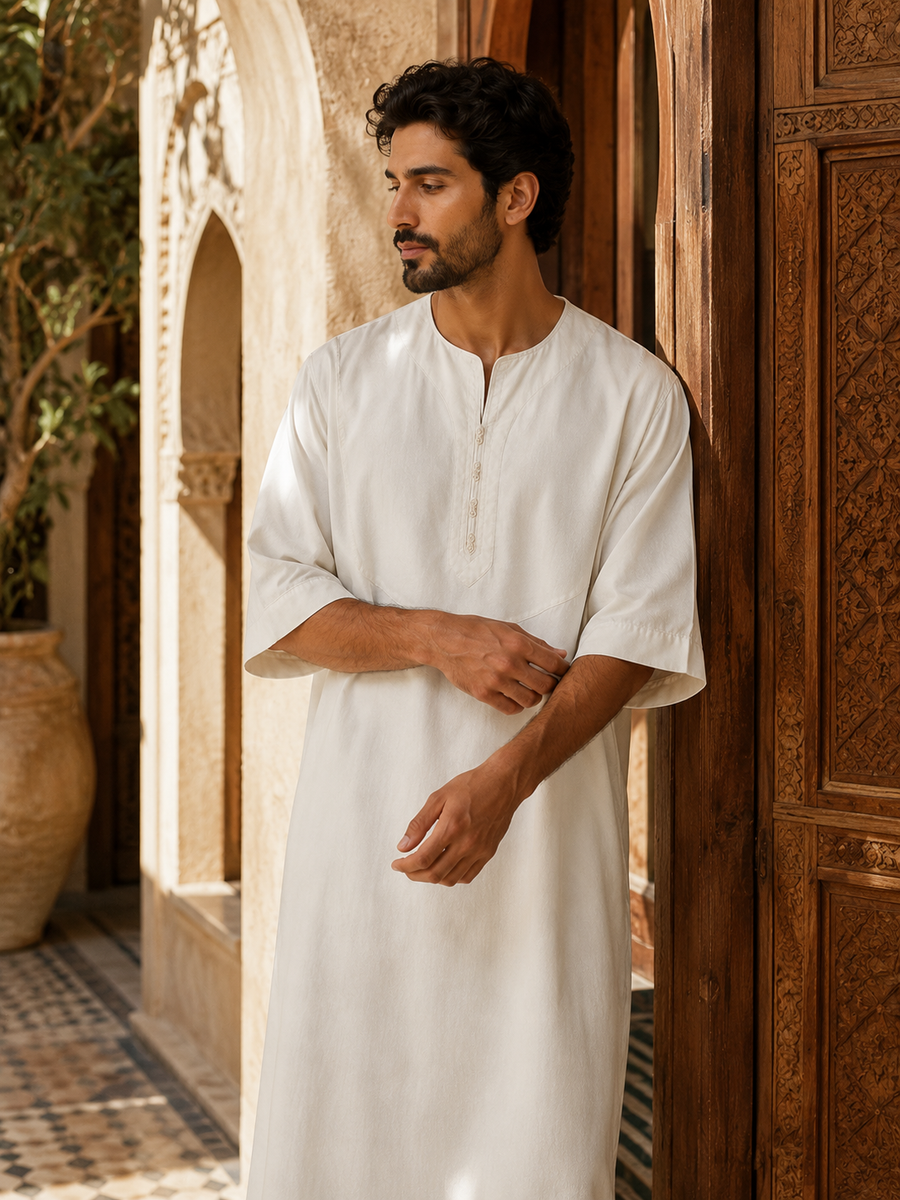 Inspired by Morocco’s warm tones, relaxed movement, and timeless dress.